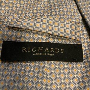 Richard’s Necktie men’s 100% silk 3.5”geometric pattern multicolor made in Italy